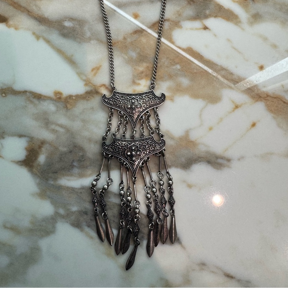 Silver Chandelier Necklace - Picture 2 of 2